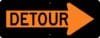 M4 10r detour right sign