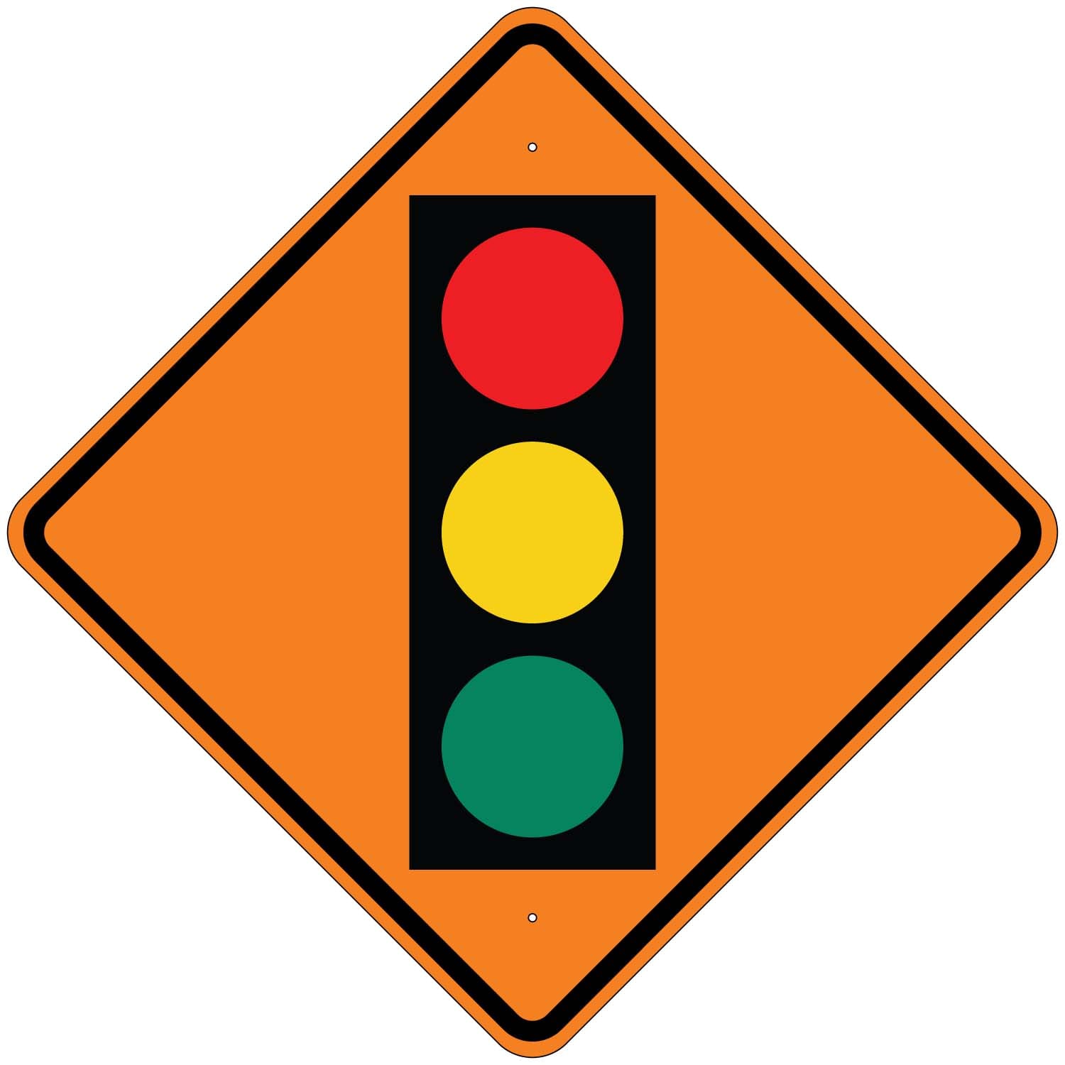 W3 3 traffic signal warning sign