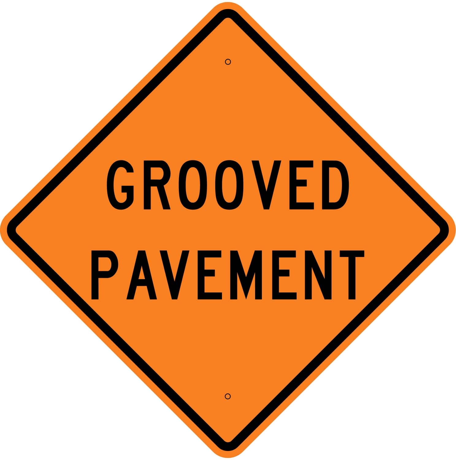W8 15 grooved pavement sign