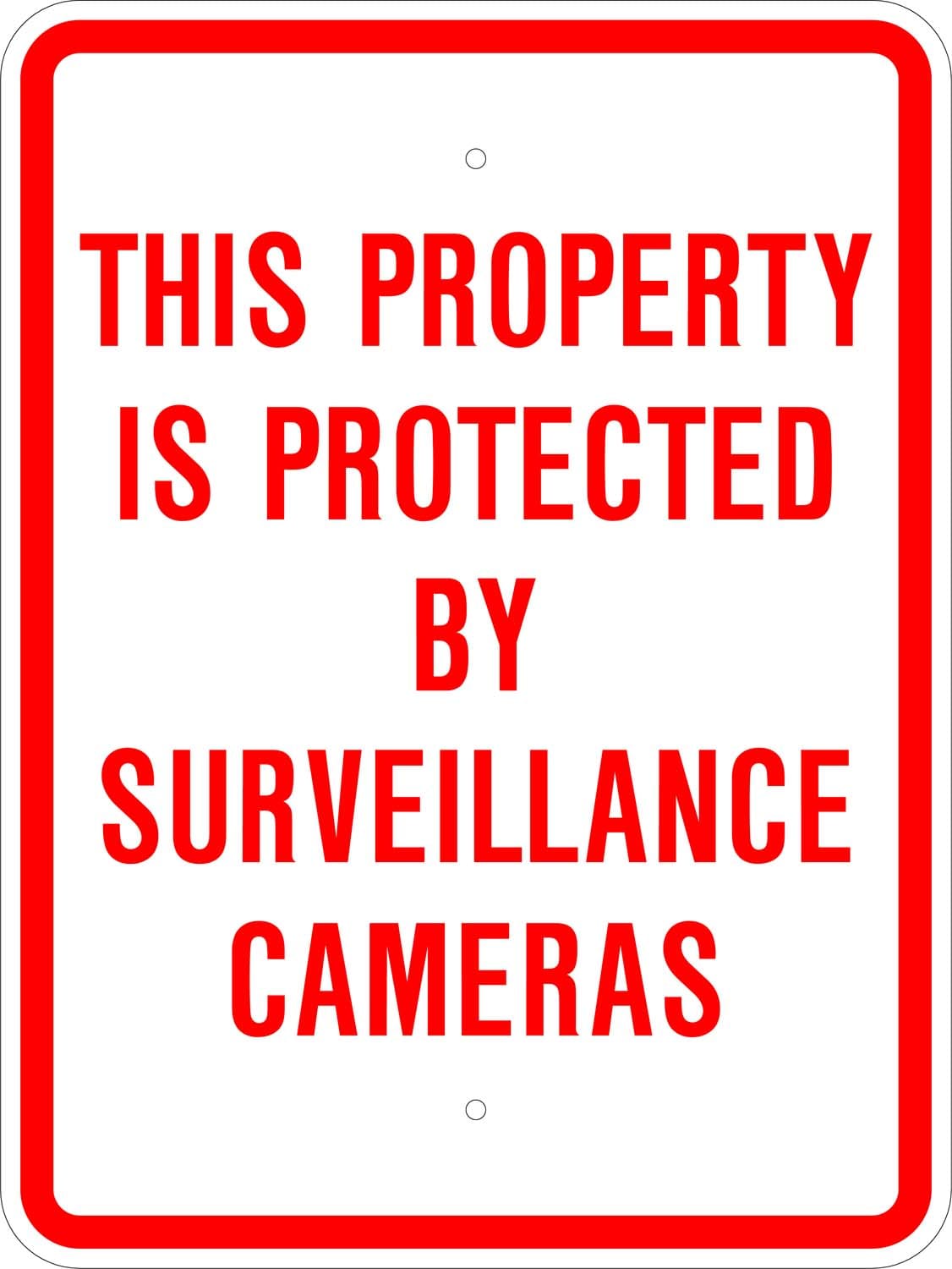 G 117 property protected by surveillance sign