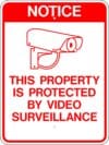 G 400 notice property protected by surveillance sign