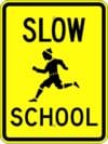 G 1 slow school sign