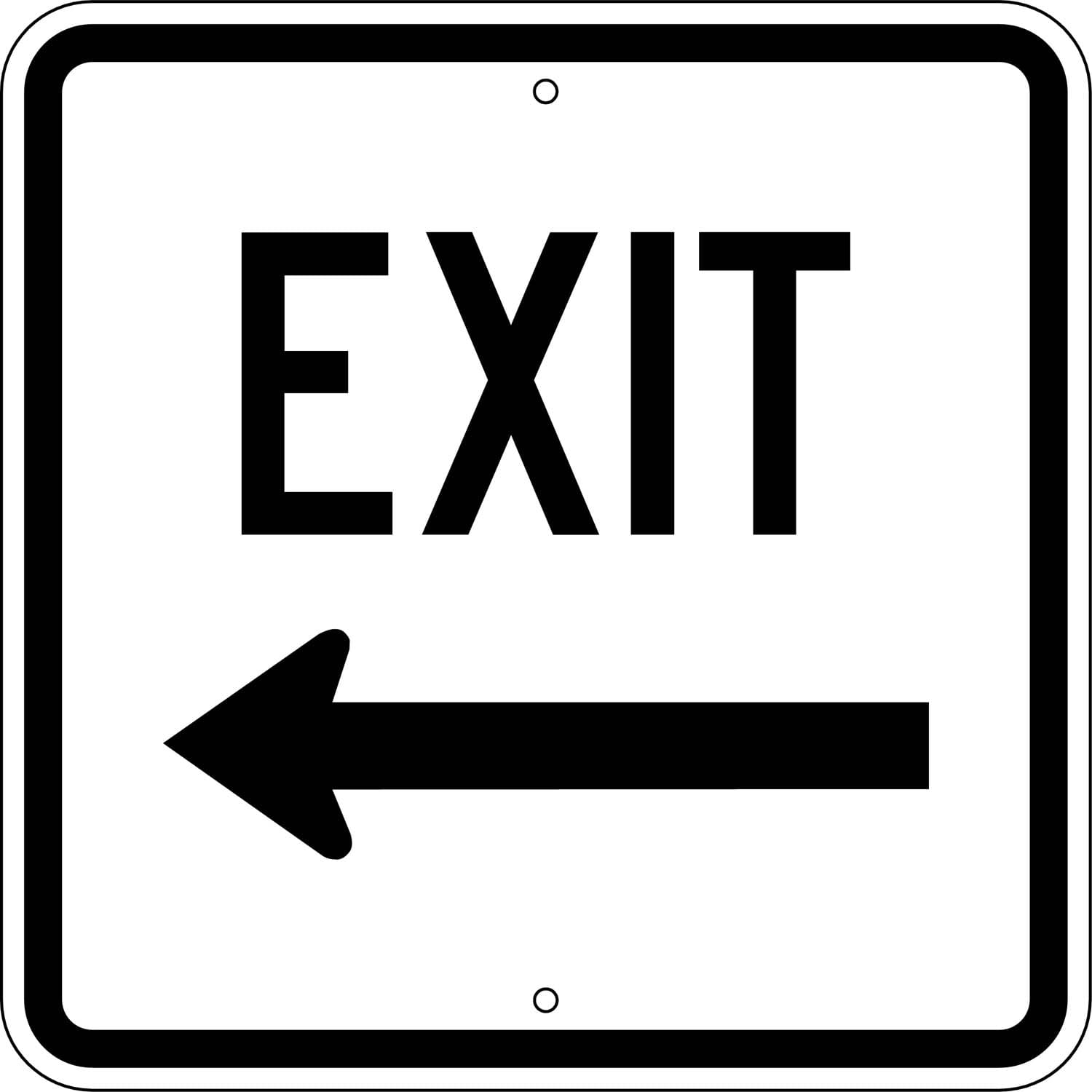 G 112l exit left arrow sign