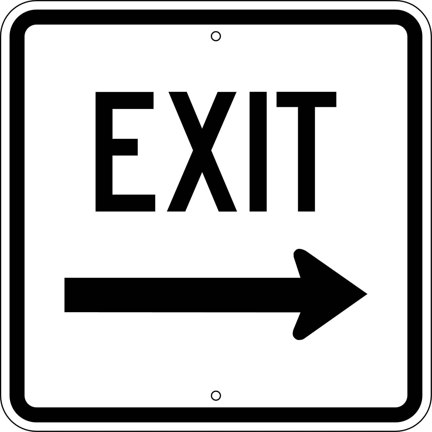 G 112r exit right arrow sign