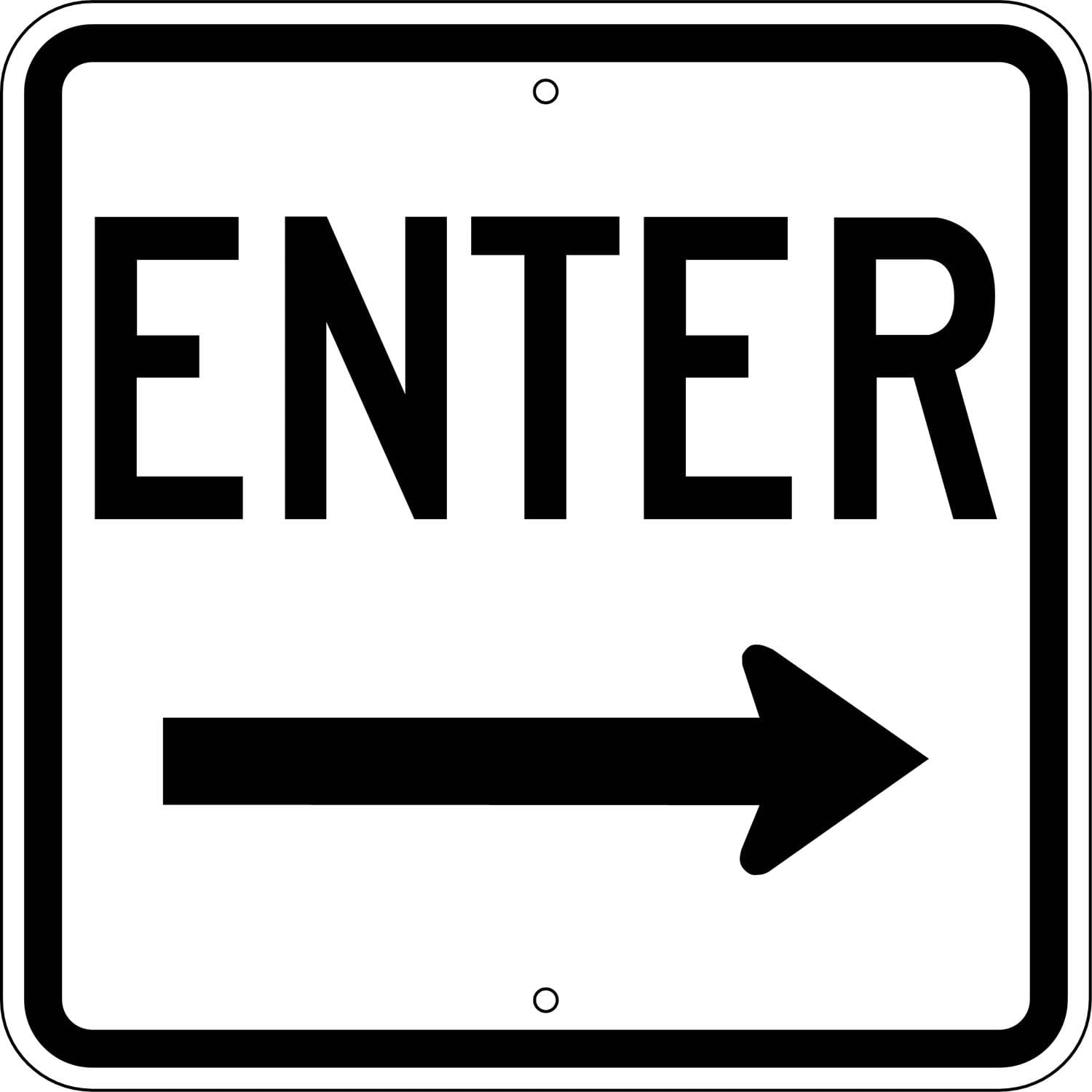 G 113r enter right arrow sign