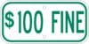 G 13d disabled parking 100 fine green sign