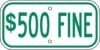 G 13k disabled parking 500 fine green sign