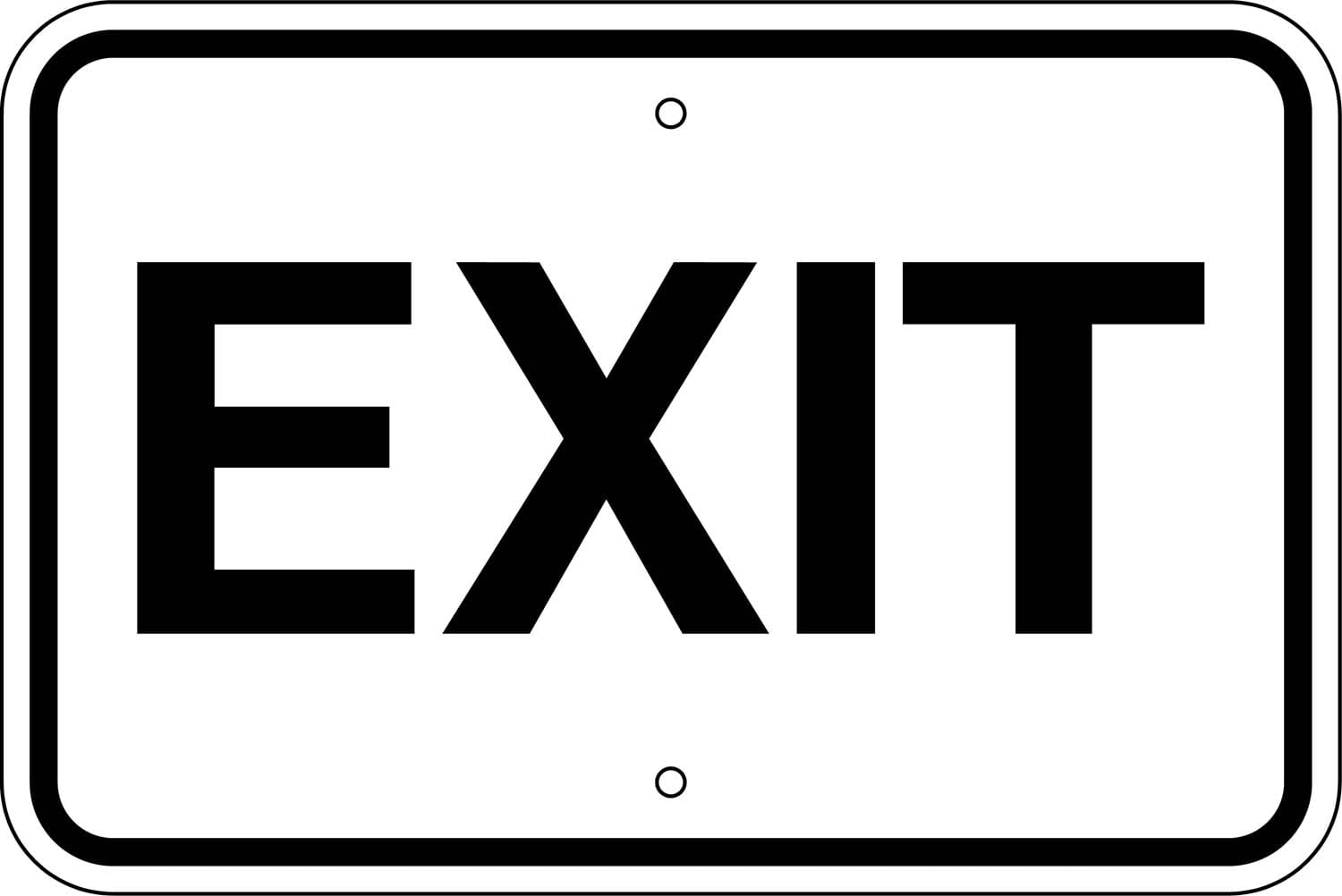 G 34 exit sign