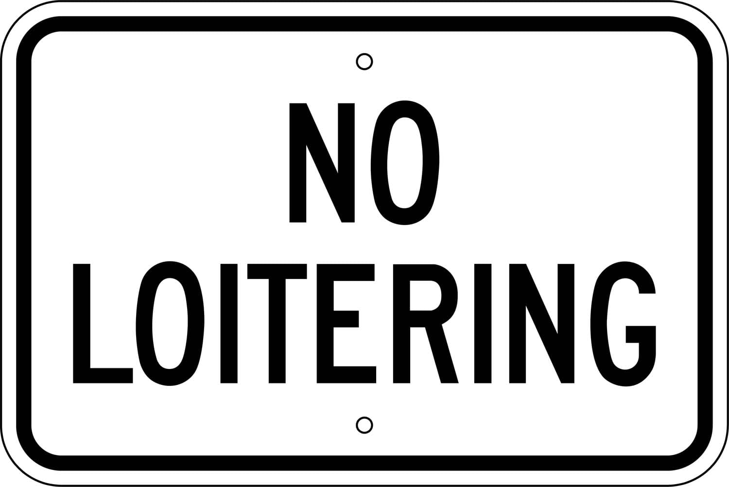 G 56 no loitering sign