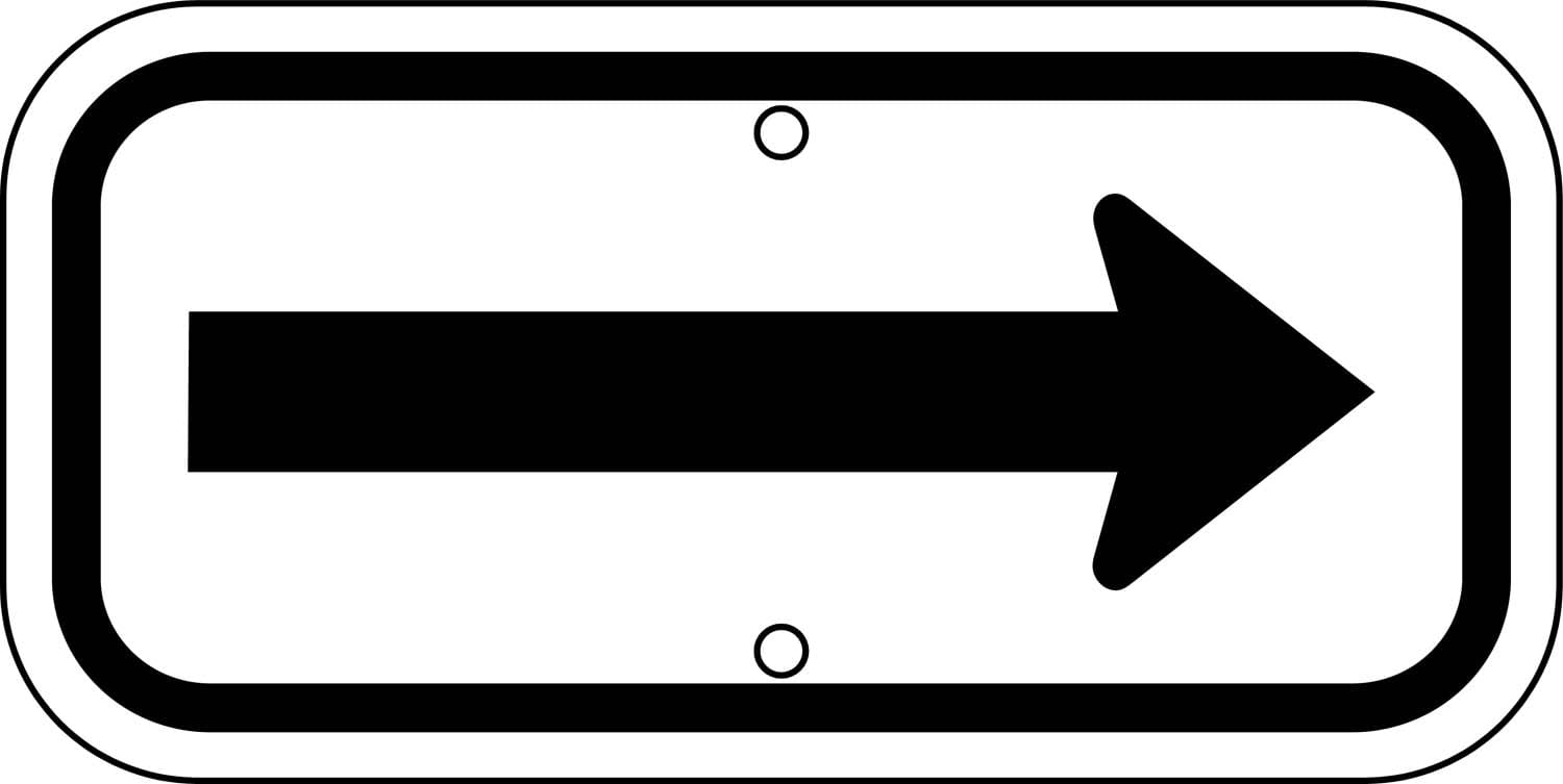 G 62a arrow sign