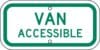 G 68b disabled van accessible green sign