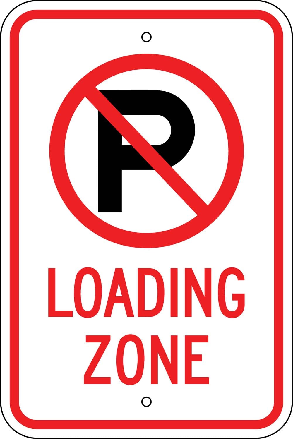 R 103 no parking symbol loading sign