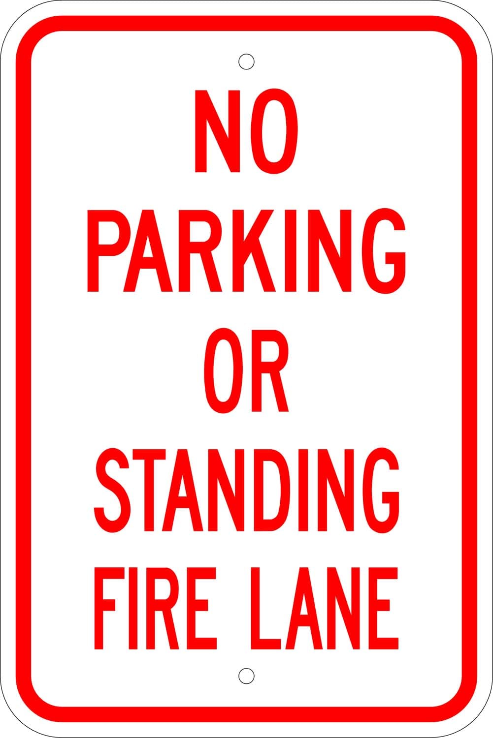 R 201 no parking or standing fire lane sign 1