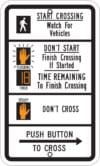 R10 3e pedestrian traffic signal sign