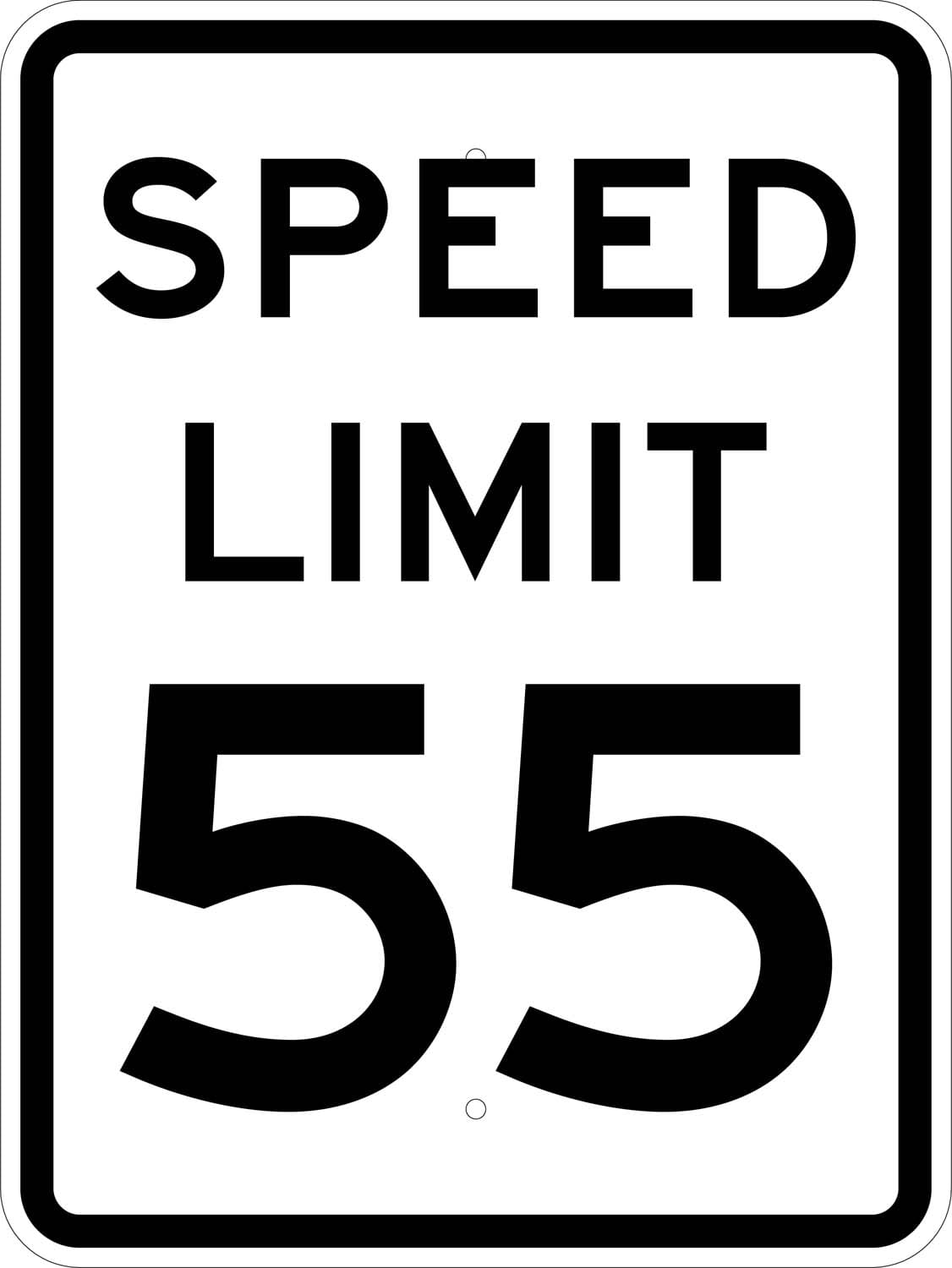 R2 1 speed limit sign