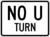 R3 4p no u turn horiz sign