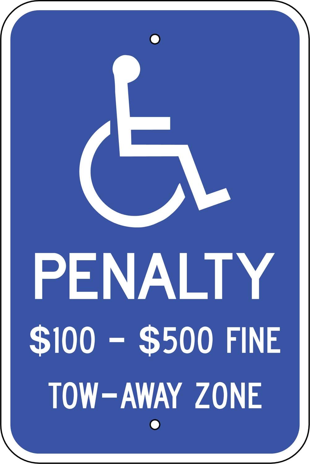 VA1218 disabled parking penalty virginia sign