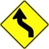 W1 4l reverse curve left arrow