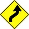 W1 4r reverse curve right arrow