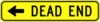 W14 1al dead end left arrow