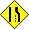 W4 2r lane ends merge left symbol