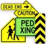 warning signs collage