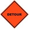 detour roll up sign