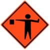 flagman symbol roll up sign