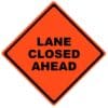 lane closed ahead roll up sign