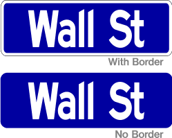 street name sign blue