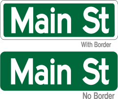 street name sign green white1