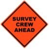 survey crew ahead roll up sign