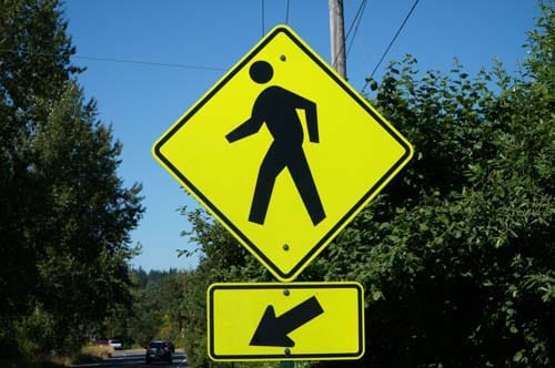 pedestrian crosswalk road sign pedestrian crosswalk road sign
